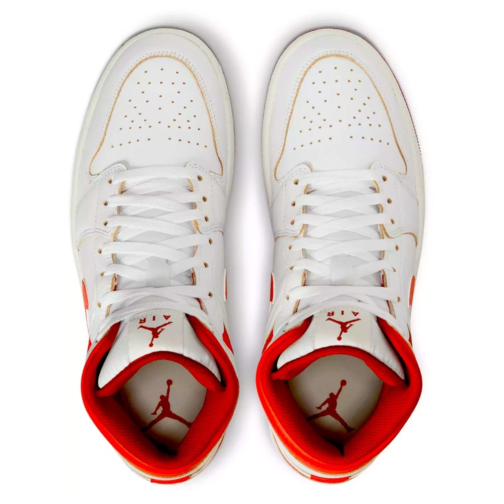 AIR JORDAN 1 MID SE Shoes Men’s Size 10 White Lobster-Dune Red-Sail New NIB